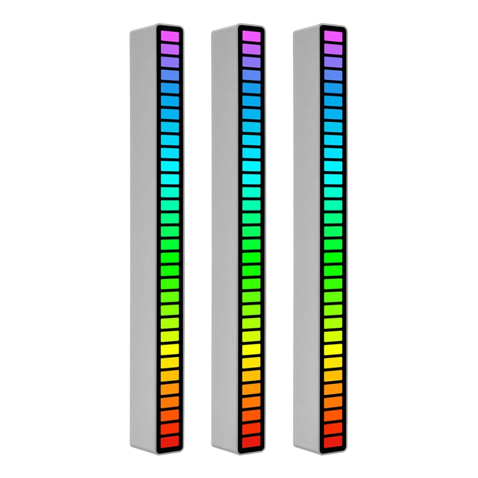 Sound Rgb RGB Sound Control Rhythm Lights 3 PCS 32 LED 18 Colors Audio Spectrum ...