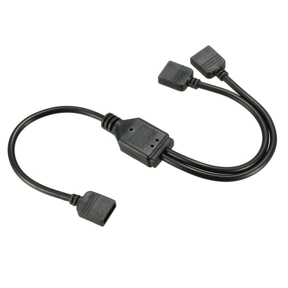 RGB Splitter Cable 1 Female to 2 Female 4 Pin Extension Connector Cord Wire for 5050 LED Light Strips 30cm Length