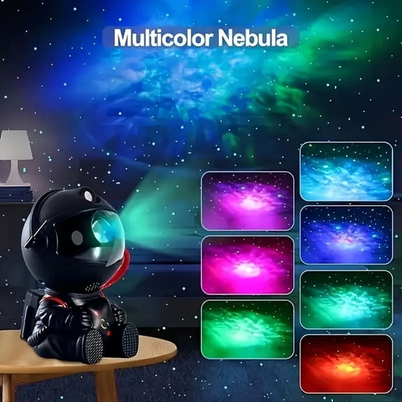 RGB Starry Sky Galaxy Projector Lamp with Remote Control,Multiple Star Patterns,Dimmable,Ceiling Light,Suitable for Bedroom,Living Room,Party Decoration,Christmas,Birthday Gifts,Black