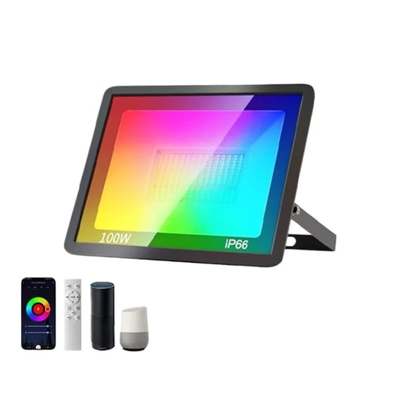 RGB TUYA Floodlight Smart APP Voice Control RGBCW CCT 3000-6500K 30W 50W 100W For Garden Party Outdoor Lighting