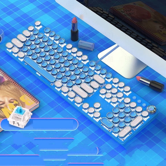 RGB Wired 60% Compact Mechanical Keyboard, 104Keys Small Portable Gaming Office Keyboard for Windows