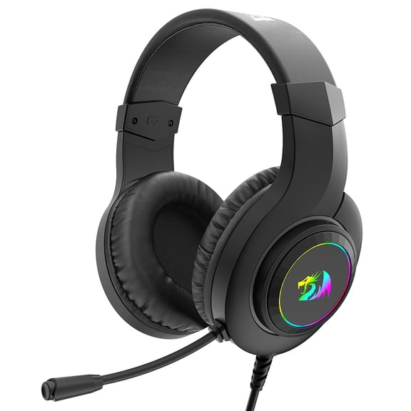 RGB Wired Gaming Headset 50mm Speakers, 7.1 Surround Sound, Customizable EQ Modes & Black/White Color Options Redragon H371