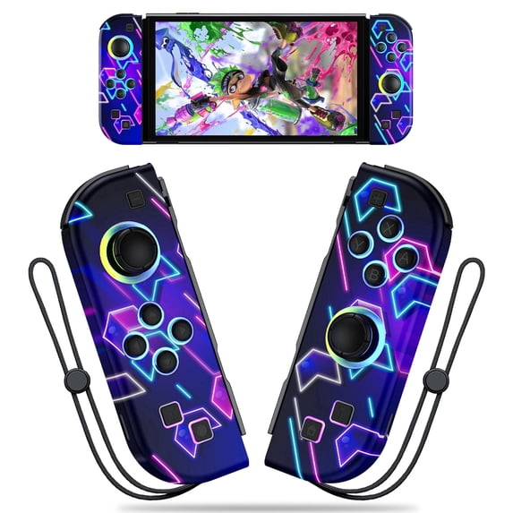 RGB Controller for Nintendo Switch Controller, 7-color Gamepad with Dual Vibration Motion Control, Wake-Up & Turbo/Screenshot Buttons - Limited Edition