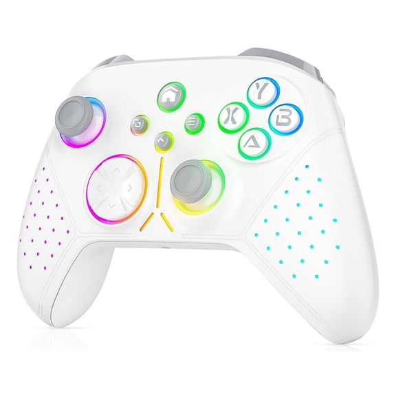 RGB Wireless Controller for Series X/S/Xbox One Android PC, Bluetooth Hall Effect Joysticks Dual Vibrat Turbo Funct 3.5mm Headphone Jack Macro Funct