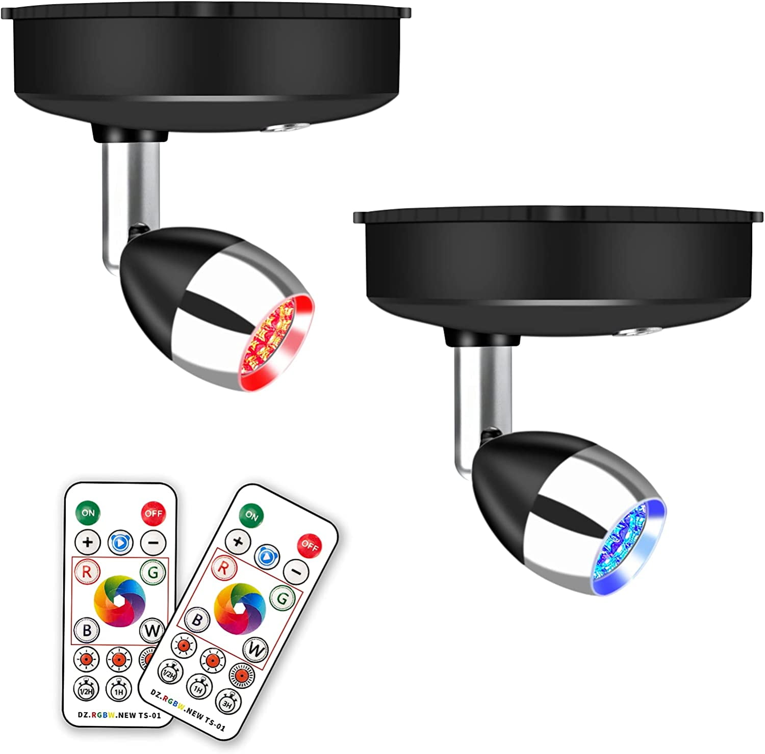 RGB Wireless Spotlight,LED Puck Light, LED Accent Battery Operated