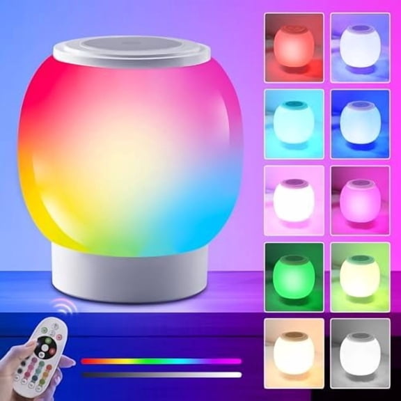 RGB ambient night light, Eye Caring, Multiple color variations, Stepless Dimming, Touch Night Lamp,Can be remotely controlled and timed,8000mAh ultra large battery capacity,Suitable ambient lighting,