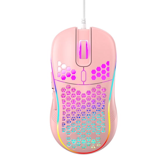 RGB lightweight gaming wired mouse with 7200 DPI, adjustable in 4 levels and 6 keys, programmable for PC/laptop