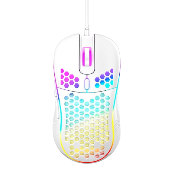 RGB lightweight gaming wired mouse with 7200 DPI, adjustable in 4 levels and 6 keys, programmable for PC/laptop