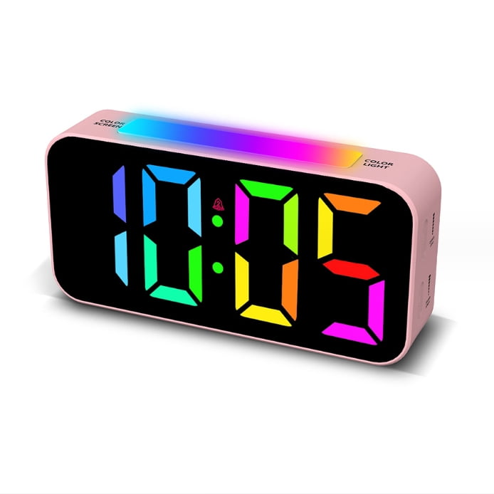 RGB mood light multifunctional electronic alarm clock, plug-in with ...
