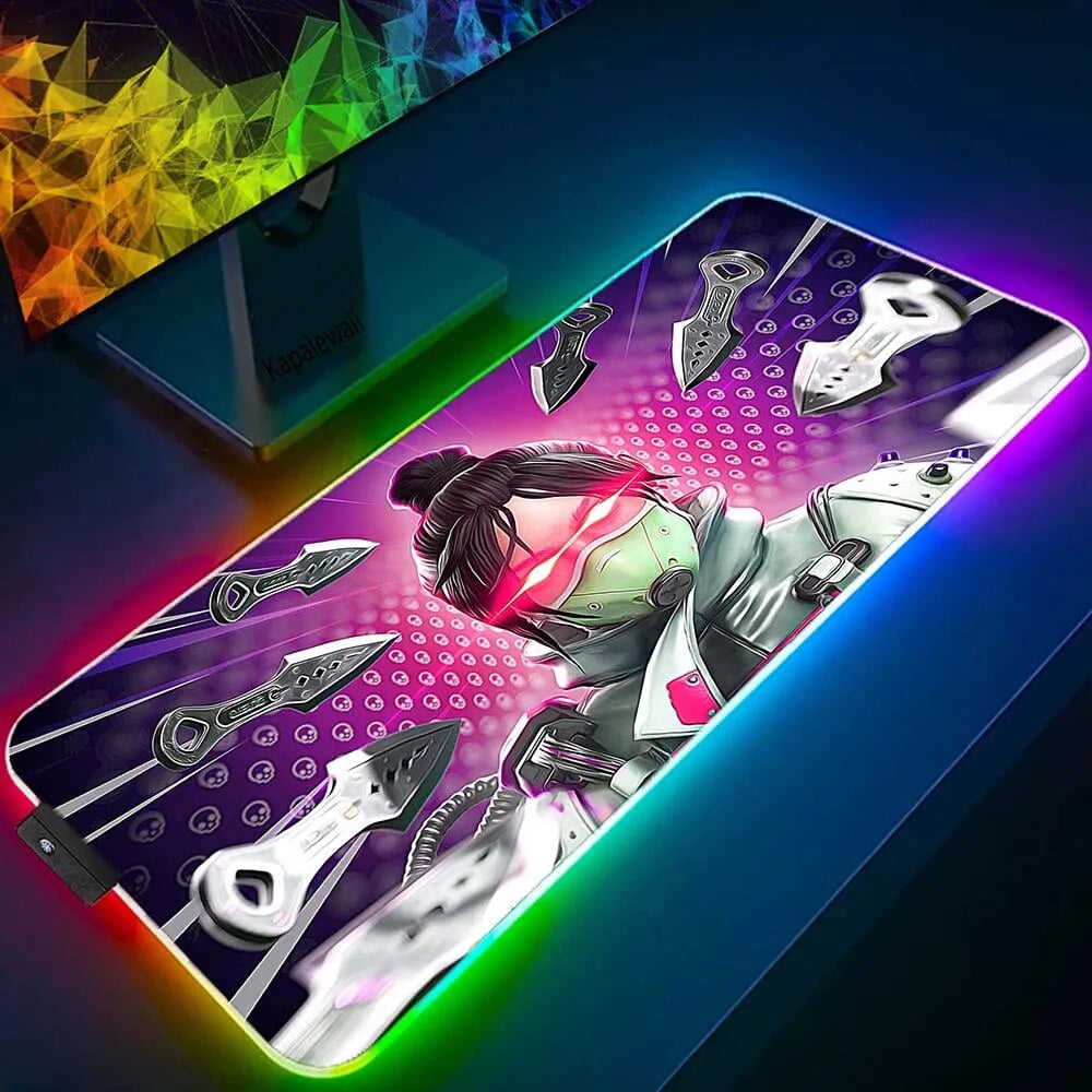 RGBMousepadRubber Carpet Locked Edge Mouse Mat mm Backlit Deskmat