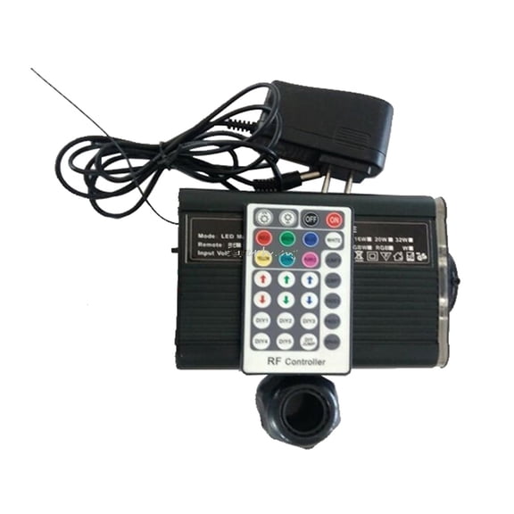 RGBW 16W LED light engine for star fiber optic light kits with 28key RF remote control AC100-240V input ,Safe to Use