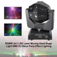 thumbnail image 1 of RGBW 3In1 LED Laser Moving Head Stage Light DMX DJ Disco Party Effect Lighting, 1 of 13