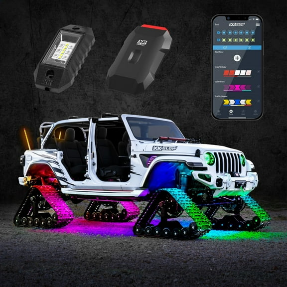 RGBW Addressable LED Rock Light Kits | XKalpha App Controlled Standard Kit