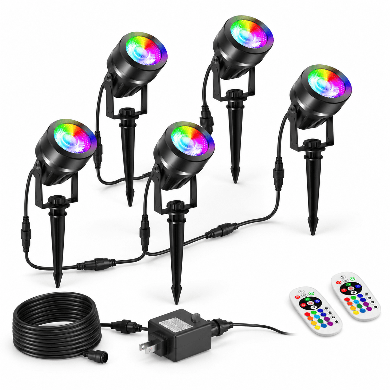 RGBW Color Changing Landscape Spotlights, 12.0 Volts, 6-IN-1, Low ...