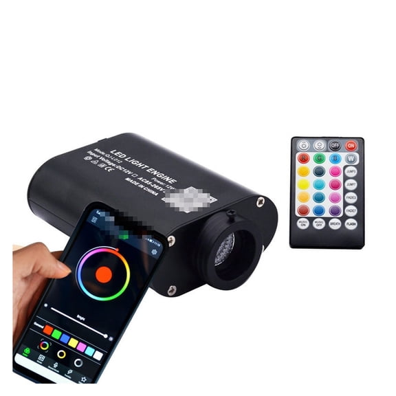 RGBW Fiber Optic Light Device Engine Smart APP Control 28key Musical Audio sound RF Controller 12W Car roof Ceiling Sky DIY Star ,Safe to Use