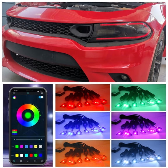 RGBW LED DRL Boards For 2015-2020 Dodge Charger Headlight APP Bluetooth Control