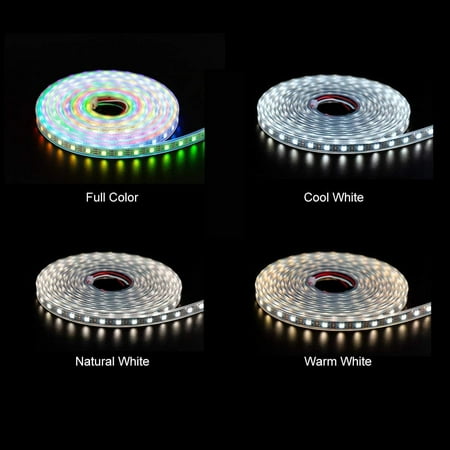 RGBW LED Strip 16.4ft 300 LEDs Individually Addressable SK6812 IP65 Waterproof Color for Home Party Decoration