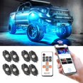 RGBW Rock Lights for Trucks, 8 Pods Music and Velocity Mode Underglow