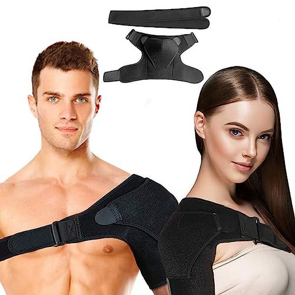 RGBZONE Shoulder Support Sleeve with Compression Pad for Men and Women, Adjustable, for Rotator