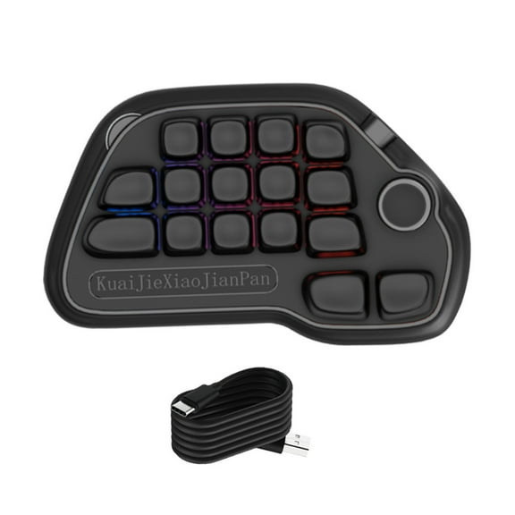 RGBs Backlit 17 Key Mechanical Numpad with VIA Programmable Features Hot Swappable USB Numeric Keypad for Laptop PC Desktop
