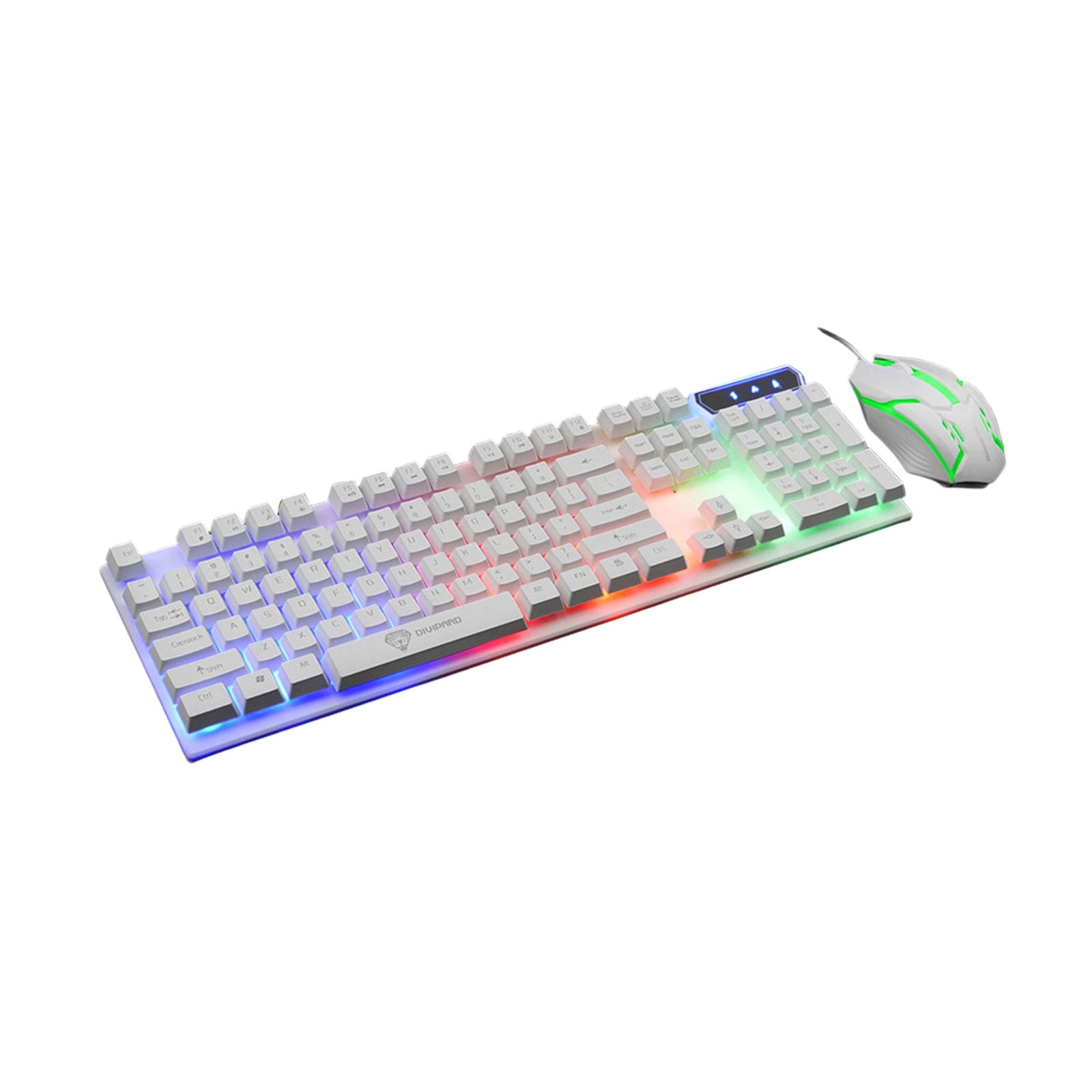 RGBs Illuminated Mechanical Keyboards Set USB Plugs Play 104Key Layout ...