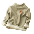 thumbnail image 1 of RGDYPKO Toddler Kids Baby Boys Girls Thick Lined Striped Shirts High Collar Soft Tops T Shirt Unisex Pullover Winter Warm Sweatshirt Versatile For Daily Use, 1 of 4