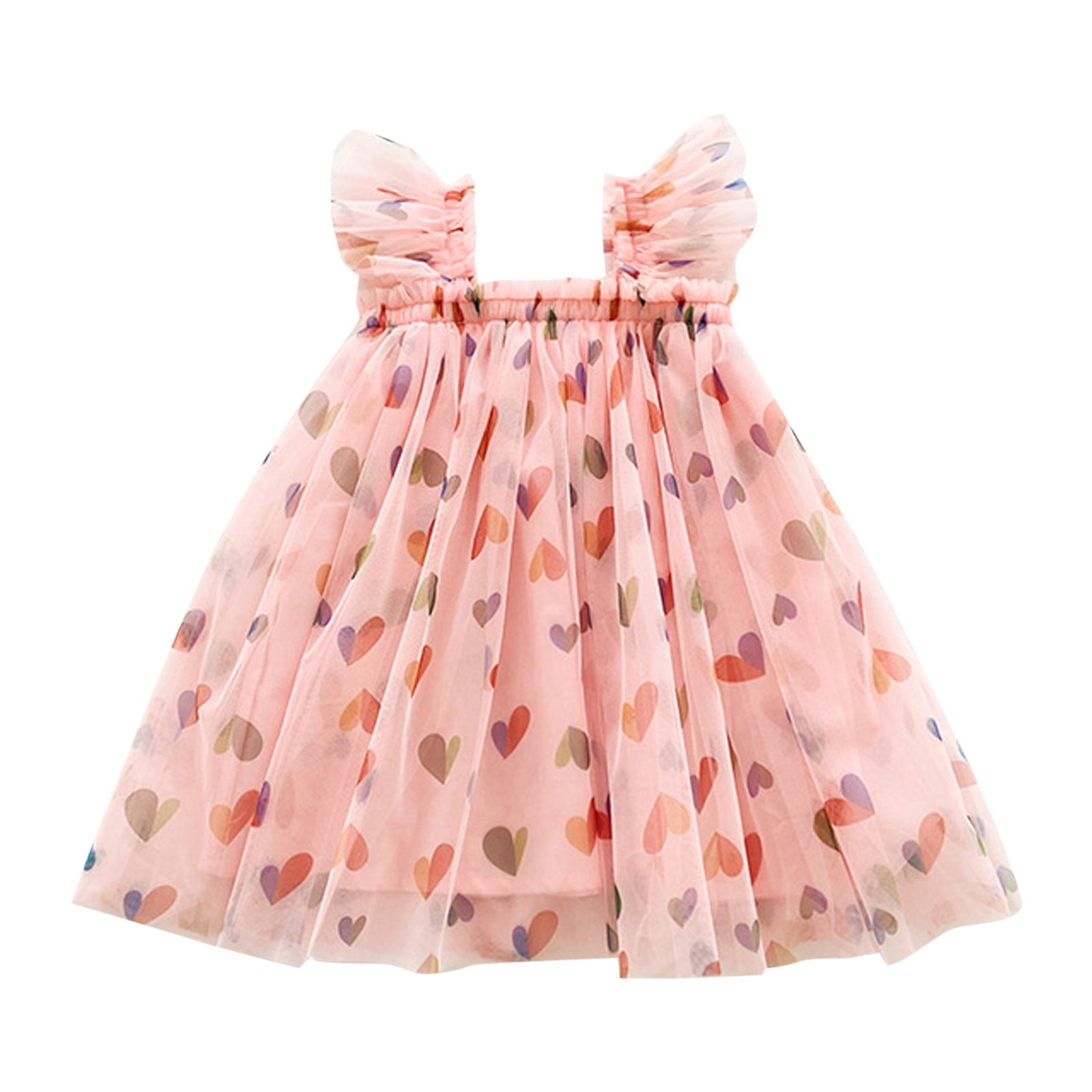 RGDYPKO Tutu Dress For Girls Toddler Girls Fly Sleeve Holiday Party Outfits Dress Dance Party Dresses Clothes 2025 New Style Dress For 1-2 Years