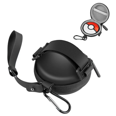RGEEK Hard Carrying Case for Pokemon Go Plus Plus + Accessory, Portable EVA PU Leather Protective Bag Storage Hard Carrying Case for Pokemon go Plus Plus +2023 (Black)