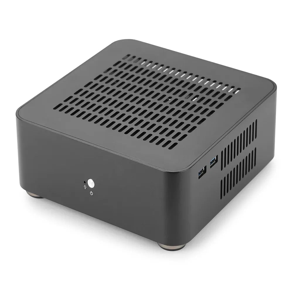 RGEEK L80S All Aluminum Chassis Small Desktop Computer Case PSU HTPC ...