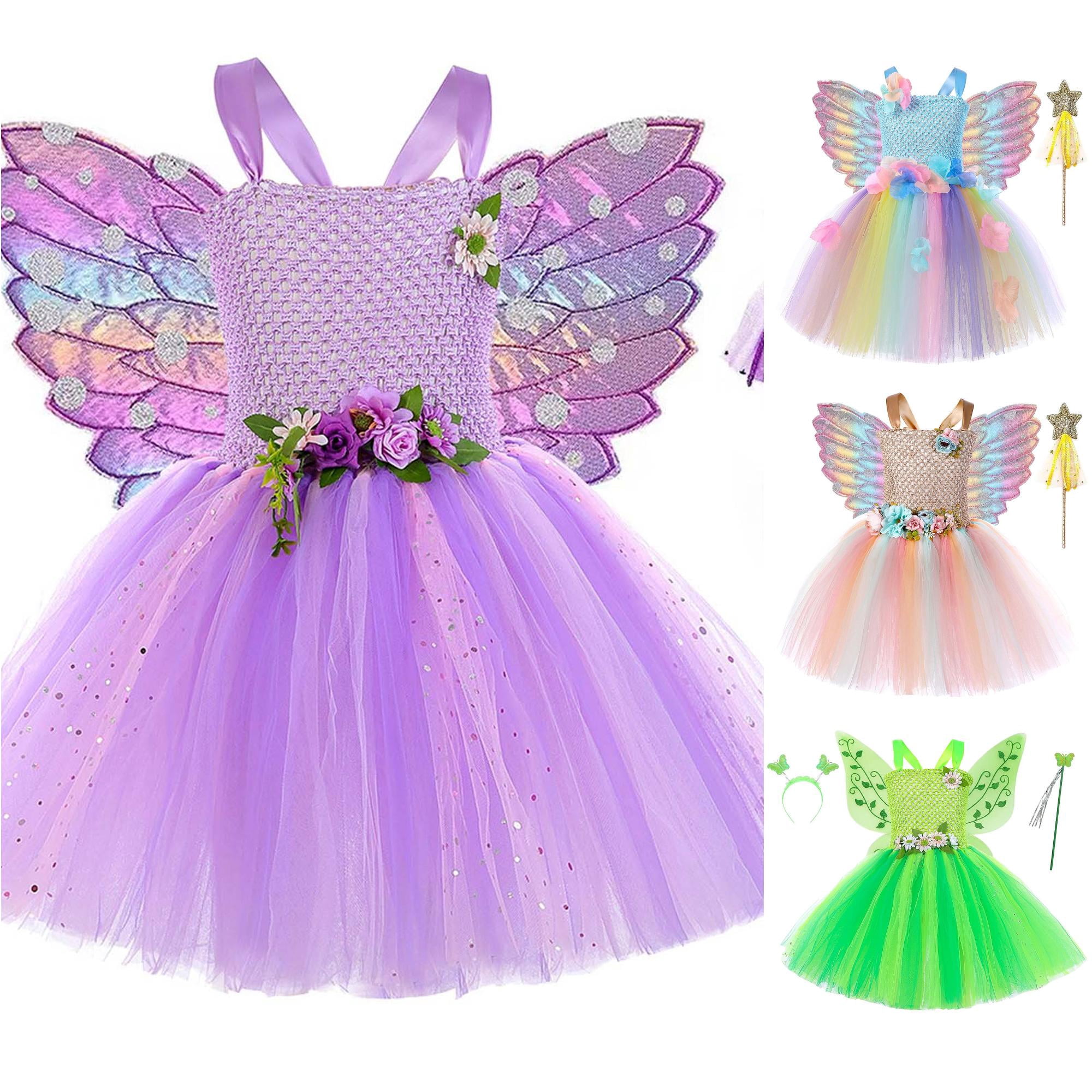 RGGEEUN Girls Corset Dress A-Line Flower Appliques Wide Strap Square ...
