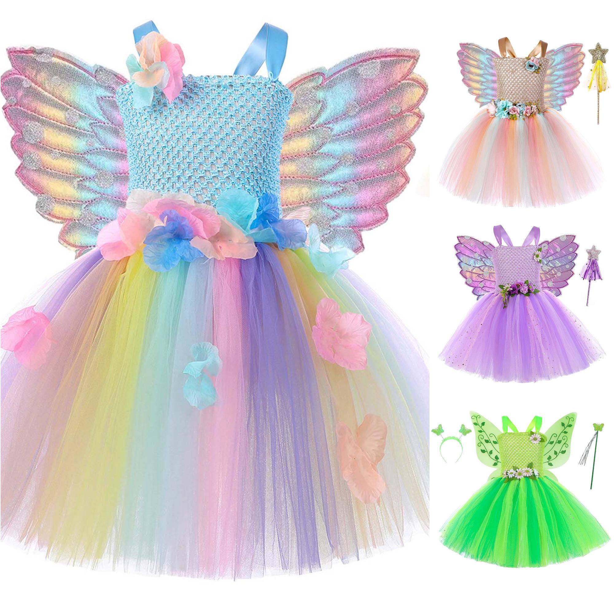 RGGEEUN Girls Corset Dress A-Line Flower Appliques Wide Strap Square ...