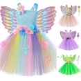 RGGEEUN Girls Corset Dress A-Line Flower Appliques Wide Strap Square ...