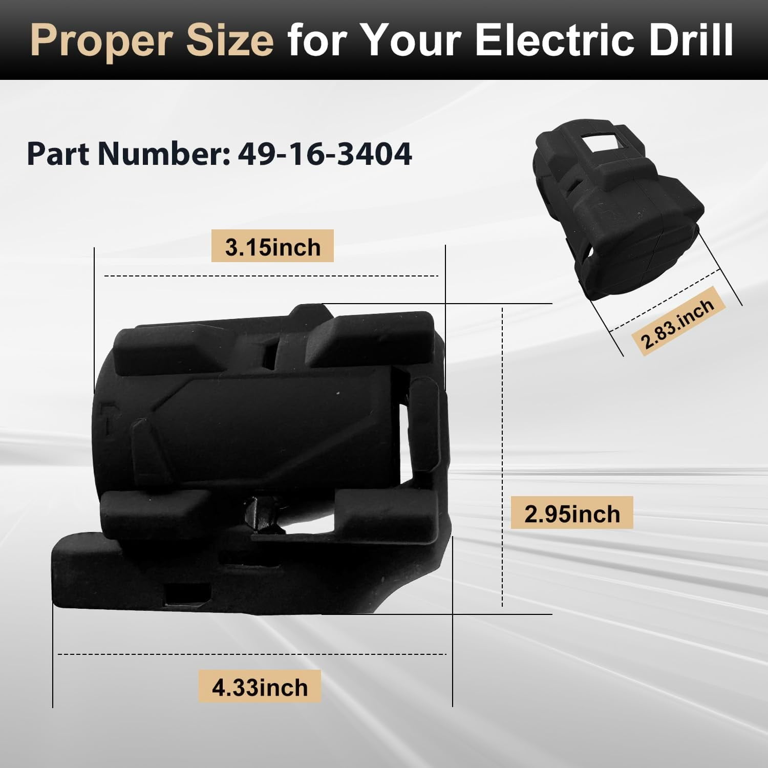 RGHJAR-1 Pack Protective Boot49-16-3404 for 12V Fuel Cordless 1/2" Hammer Drill/Driver, Compatible with 3404-20, 3403-20 Models