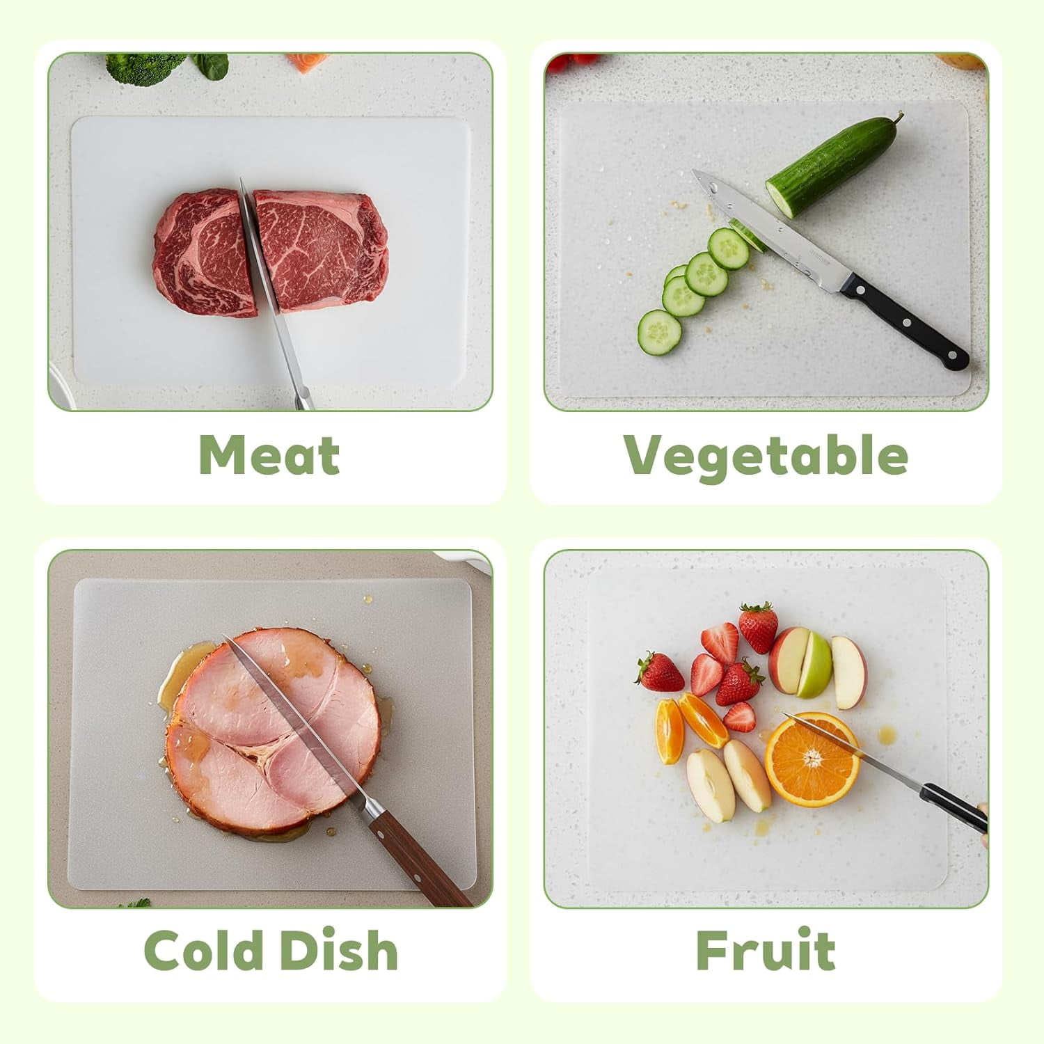 RGHJAR-15 Pcs Flexible Plastic Cutting Mats, 17 x 11 Inch Clear Plastic Cutting Board Mats Wipeable Frosted Placemats for Kitchen, Cooking, Table, Writing