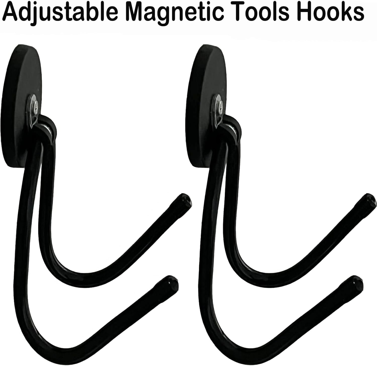 RGHJAR-2 Pack Power Drill Tool Organizer Holder,Magnetic Tool Holders,Garage Tool Storage Rack,Heavy Duty Large Garage Magnet Utility Hooks with Rubber Coating, No Scratches - No Power Drill