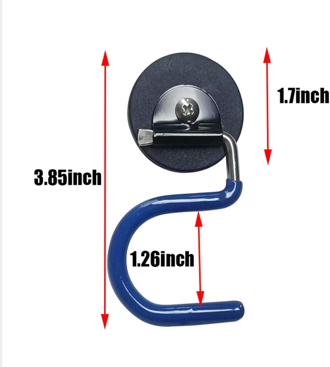 RGHJAR-2PCS Broom Holder Magnetic Broom Hooks, Space-Saving Broom Mop Rake Rack, Stainless Steel Heavy Duty Broom Mop Handle Holder