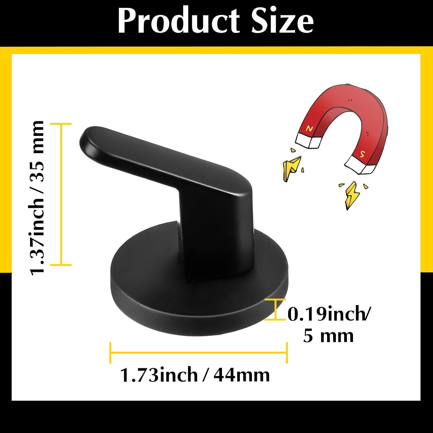 RGHJAR-4 Pcs Magnetic Hooks Heavy Duty Magnetic Wreath Hanger, Magnet Tool Holder Garage Storage Tool Organizer Hanger for Refrigerator Kitchen Doors