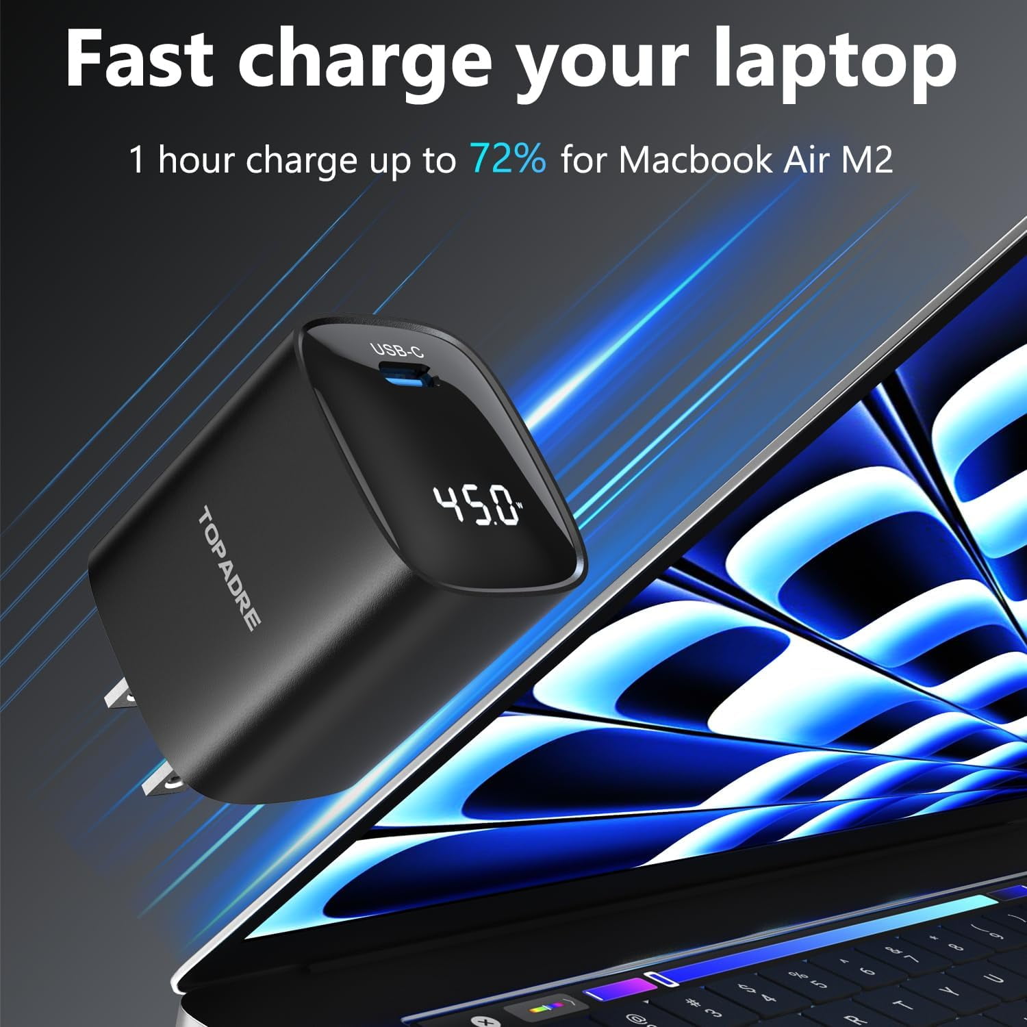 RGHJAR-45W Super Fast Charger Type C with LED Display, PPS USB C Wall Charger with 100W Cable for Samsung Galaxy S24 Ultra/S23/Note All Series, for Galaxy Tab S 10, for iPhone 16/15 Pro/Pro Max Serie
