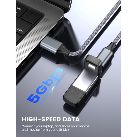 RGHJAR-6.6FT USBC Female to USB3.0 Male Cable,USB to USB C Adapter Cable with 5Gbps Data Transfer,Compatible with iPhone 17 16 15Pro Max,Samsung Galaxy S25 S24,Laptop,Charger,Flash Drives
