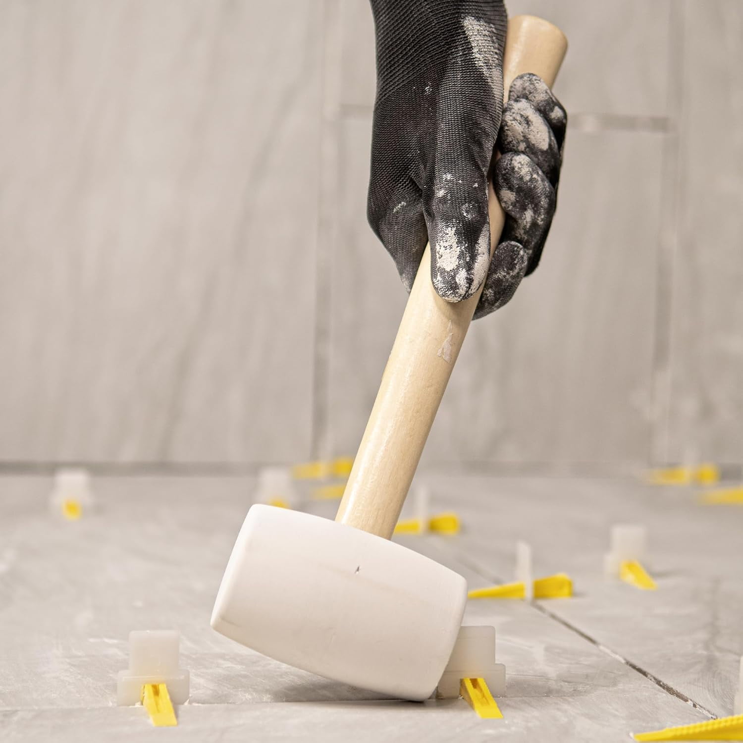 RGHJAR-61613 16 oz. White Rubber Tile Tapping Mallet