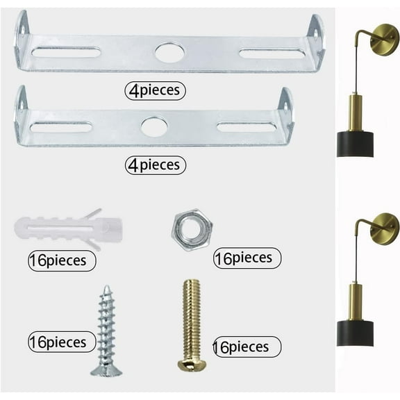RGHJAR-8Pieces Light Fixture Mounting Bracket Crossbar Kit for Ceiling Pendant Wall Light Sconce Mounting Plate with Screws