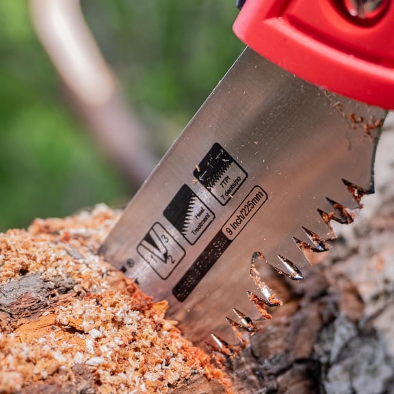 RGHJAR-9 inch Folding Pruning Saw, Heavy Duty Hand Saws for Tree Trimming with SK5 Blade, Deep Gullets & Triple-Cut Teeth, Garden Saw for Wood Cutting, Camping & Bushcraft