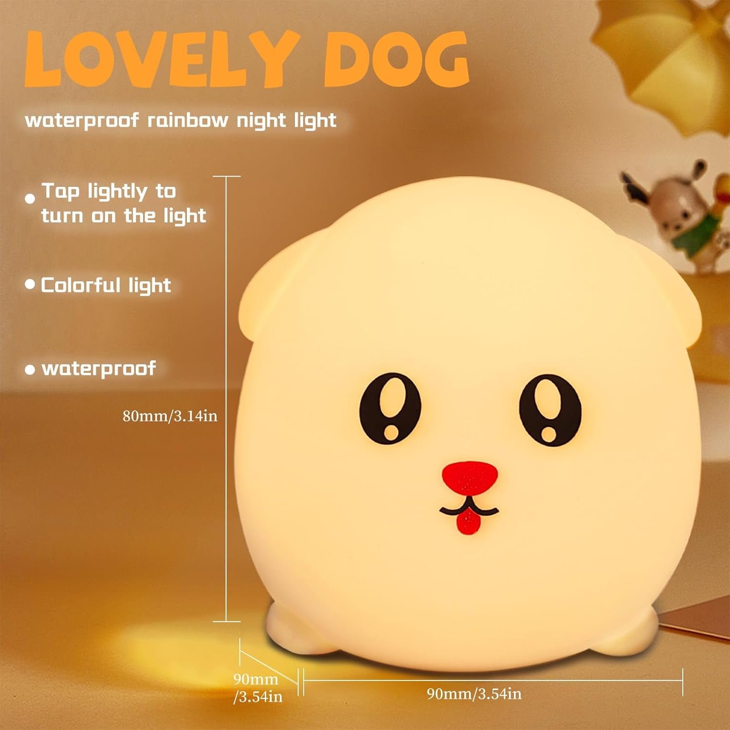 RGHJAR-Ambient Lighting for Indoor/Outdoor, Camping Lantern Rechargeable, 7 Colour Portable Lamp for Home Party, Top Control