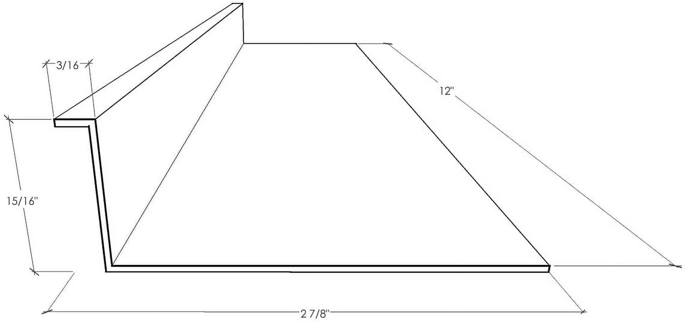 RGHJAR-Beam Lighting Under Cabinet Light Cover Replacement | White Ribbed Acrylic Diffuser (L-Shaped, 12")