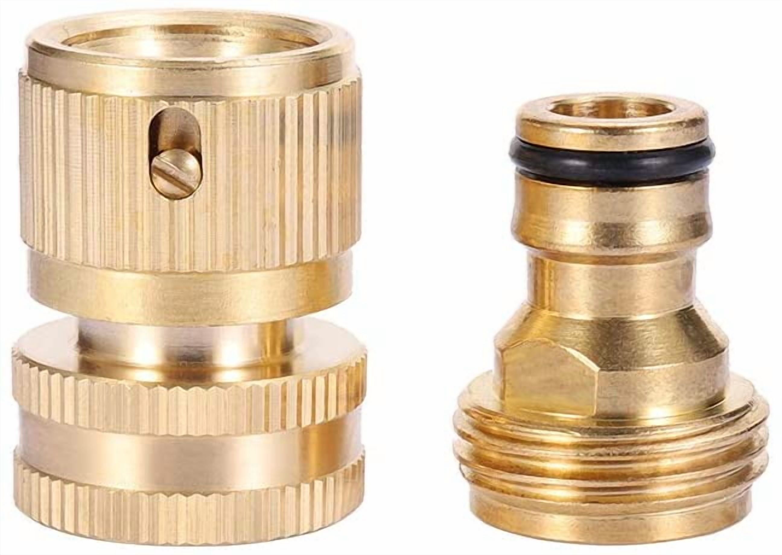 RGHJAR-Brass Garden Hose Quick Connector Kit, Quick Disconnect Hose Fittings Male and Female (3 Sets)