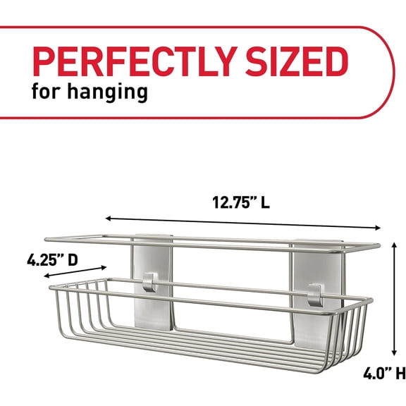 RGHJAR-Command Shower Caddy with Water Resistant Strips, Organize Your Bathroom, Easy to Open Packaging Bathroom Decor