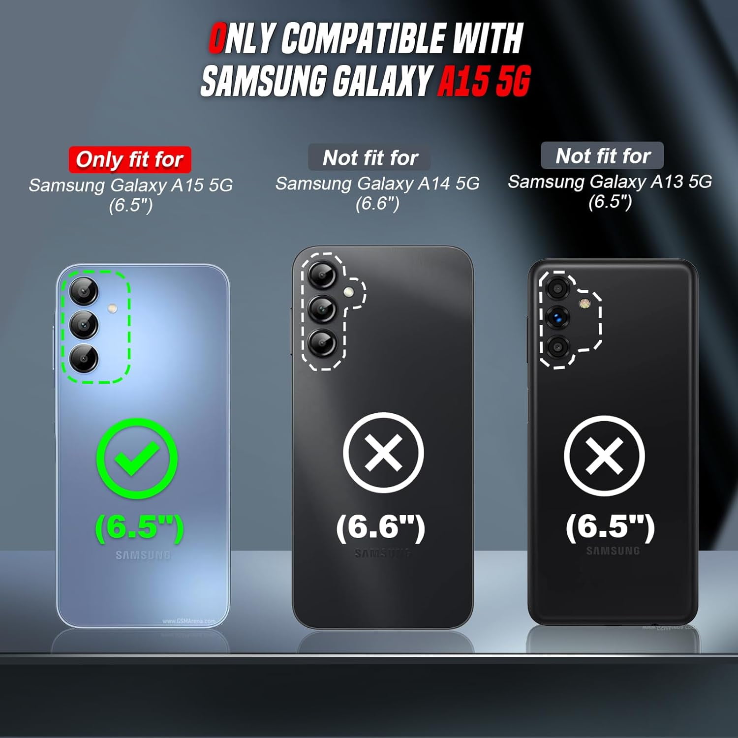 RGHJAR-Compatible for Samsung A15 5G Phone Case: A15 5G Screen Protector with Galaxy A15 Case, Magnetic Rotatable Kickstand, Heavy Duty Shockproof for Celular Android Phone Case A15 5G,Green