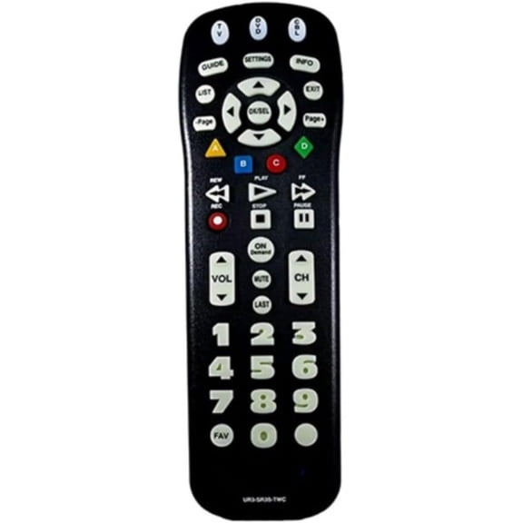 RGHJAR-DomilloSales TV Remote Control UR3-SR3S Big Button Remote Control Replacement for Spectrum Set-top Cable Boxes