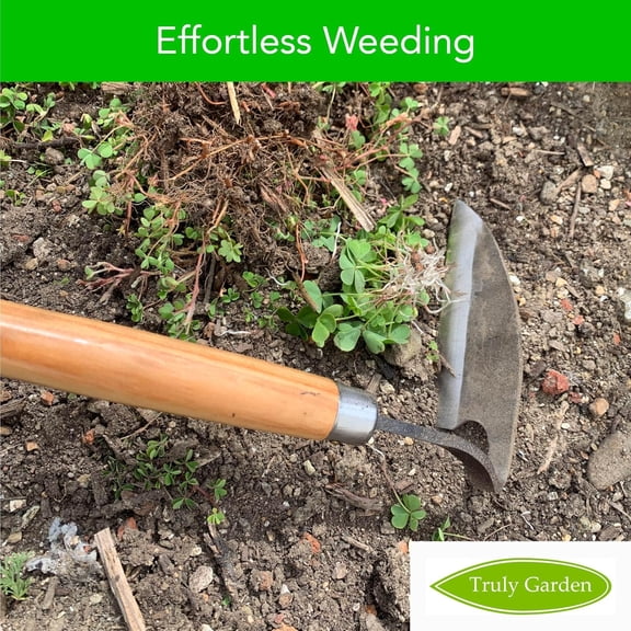 RGHJAR-Effortless Weeding: Sharp Sickle Cuts Roots, Saves Time - with Thick Leather Sheath & Sharpening Stone