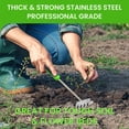 thumbnail image 1 of RGHJAR-Garden GURU Stainless Steel Hand Rake Cultivator Tiller Tool - Stainless Steel for Ultimate Strength - Rust Resistant - Ergonomic Handle - Great for Gardening Cultivating Loosening Weeding Mul, 1 of 4